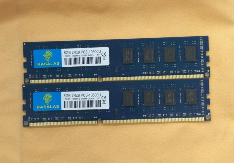 Mémoire PC RASALAS PC3-10600U 8 Go x2
