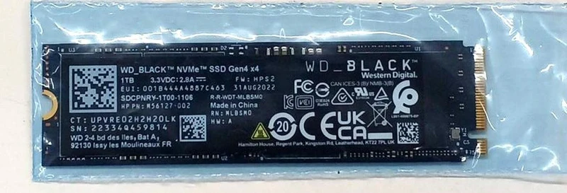 SSD WD M.2 WD_BLACK NVMe Gen4 1 To