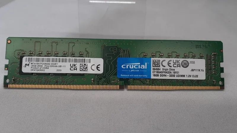 Mémoire CRUCIAL DDR4 16 Go PC4-3200AA-UB1-11
