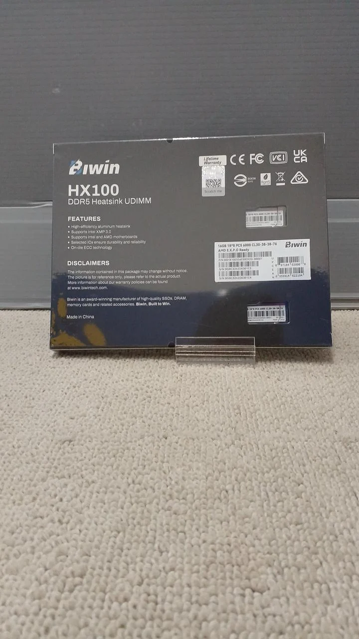 Mémoire BIWIN B5HX100326030ER2G-BB001