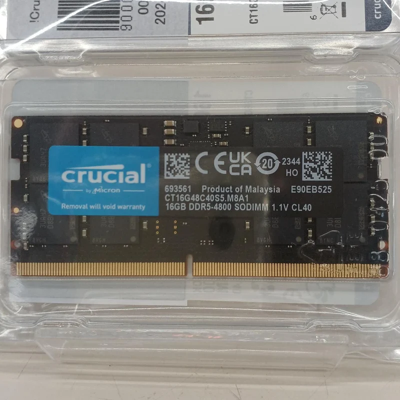 Mémoire CRUCIAL DDR5 pour PC portable CT16G48C40S5.M8A1 (Lot de 2)