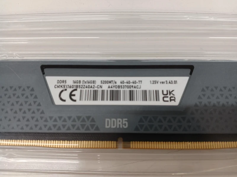 Mémoire CORSAIR DDR5 CMK5X16G1B52Z40A2