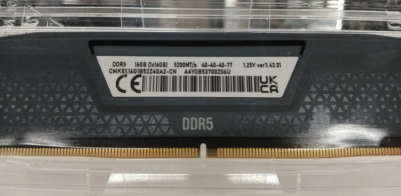 Mémoire CORSAIR DDR5 CMK5X16G1B52Z40A2