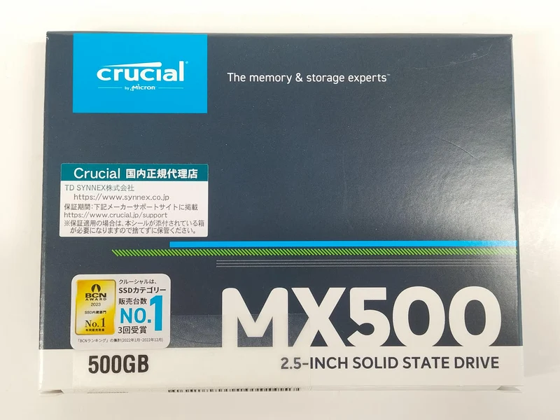 Crucial [Non ouvert] MX500 CT500MX500SSD1/JP