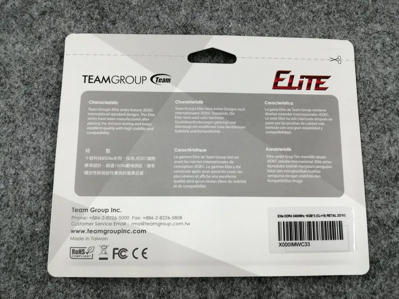 Mémoire TEAMGROUP TED416G2400C16BK