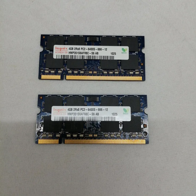 Mémoire HYNIX : paire de 2 disques PC2-6400S-4 Go