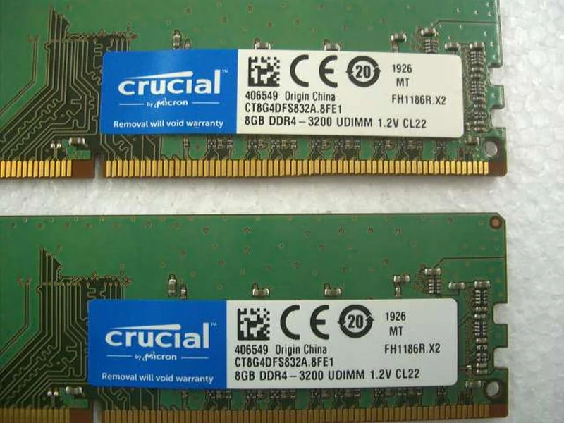 Mémoire CRUCIAL DDR4 8 Go x 2 (16 Go au total) CT8G4DFS832A.8FE1