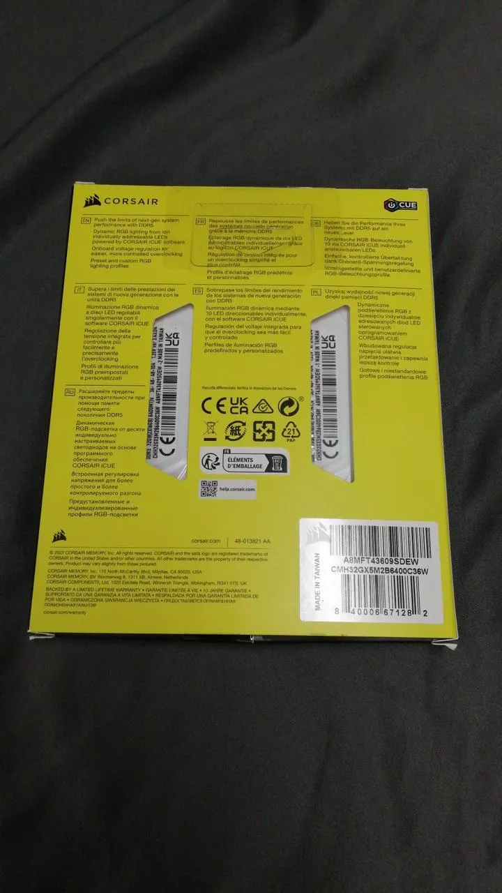 Mémoire CORSAIR DDR5 CMH32GX5M2B<400C36W