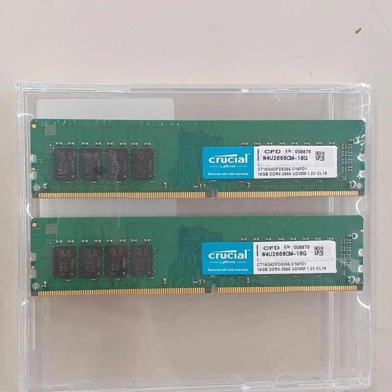 Mémoire CRUCIAL DDR4 (2 barrettes de 16 Go) CT16G4DFD8266C16FD1