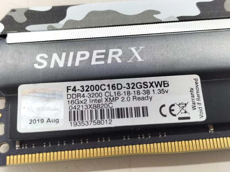 Mémoire G.SKILL DDR4 16 Go F4-3200C16D-32GSXWB