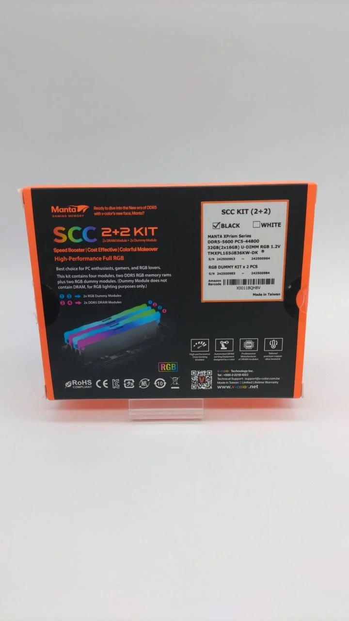 Mémoire V-COLOR DDR5 MANTA XPRISM SÉRIE DDR5-5600