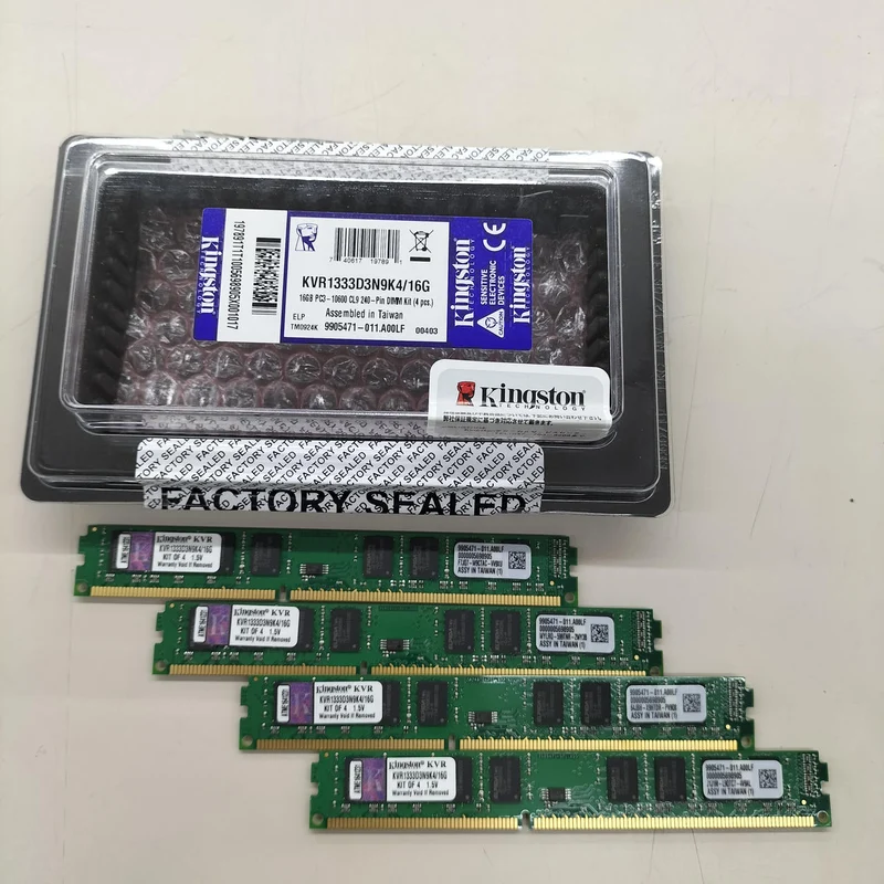 [À DÉCHETER] Kit de barrettes de RAM KINGSTON DDR3 16 Go KVR1333D3N9K4