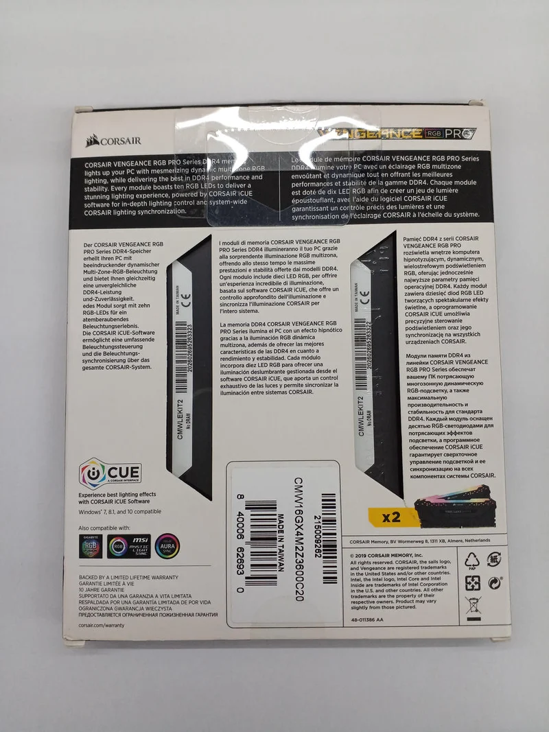 CORSAIR DDR4 2x8 Go 16 Go 3600 MHz CMW16GX4M2Z3600C20
