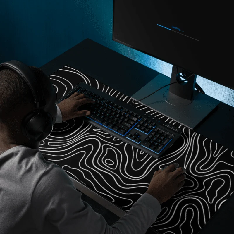 Tapis De Souris Bureau Noir & Blanc