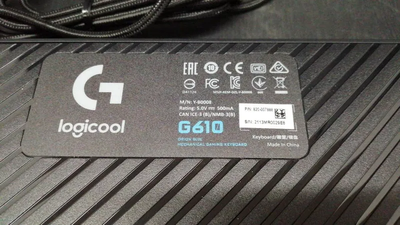 Clavier de jeu LOGICOOL G610