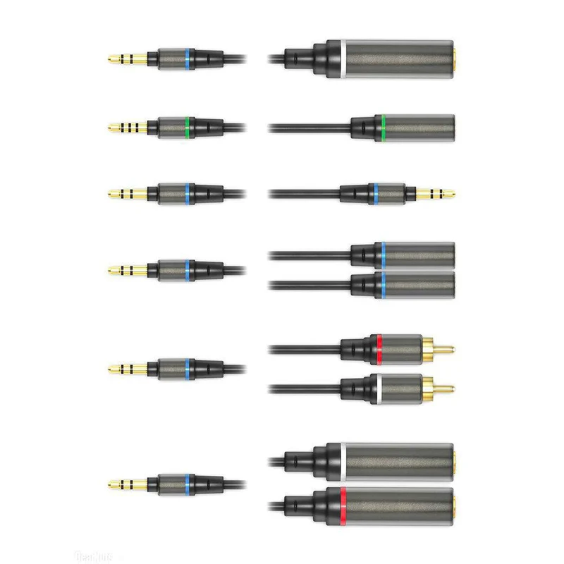 Iline Mobile Music Cable Kit Collection de 6 Cables Audio Haute Qualite Pour Appareils Mobiles