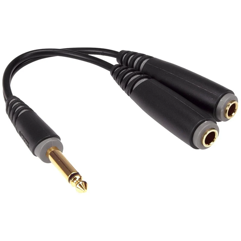 CABLE-Y 20 CM JACK 2P - 2X SOCKET 2P CONTACT EN OR