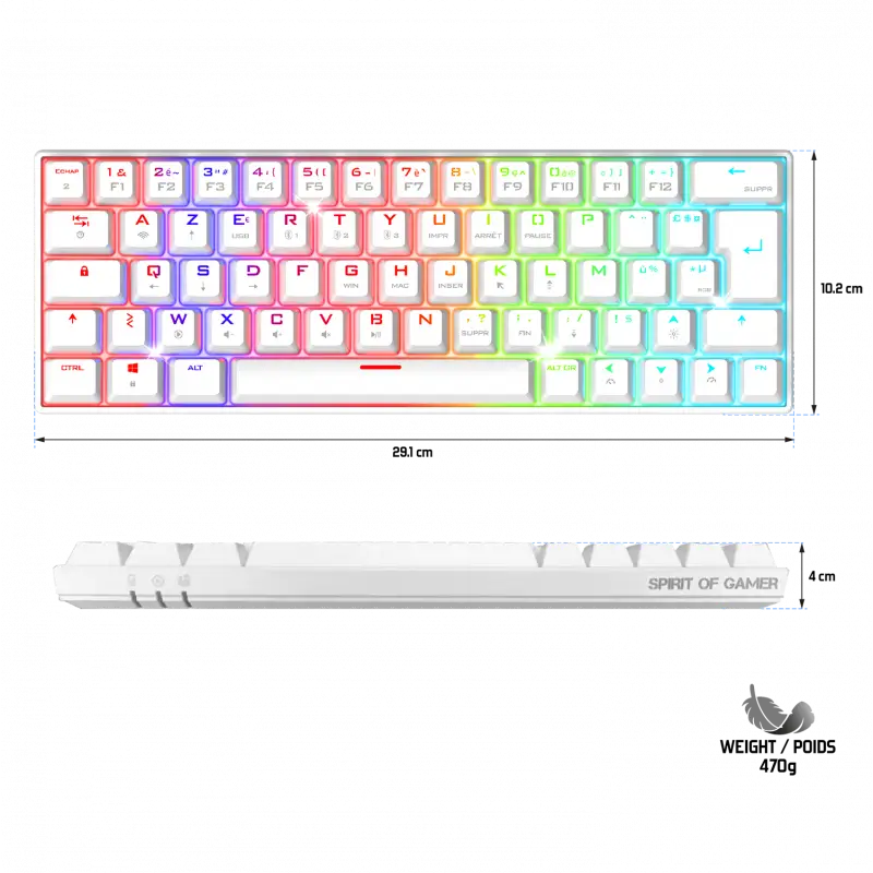 Clavier Gamer XPERT-K200 Artic