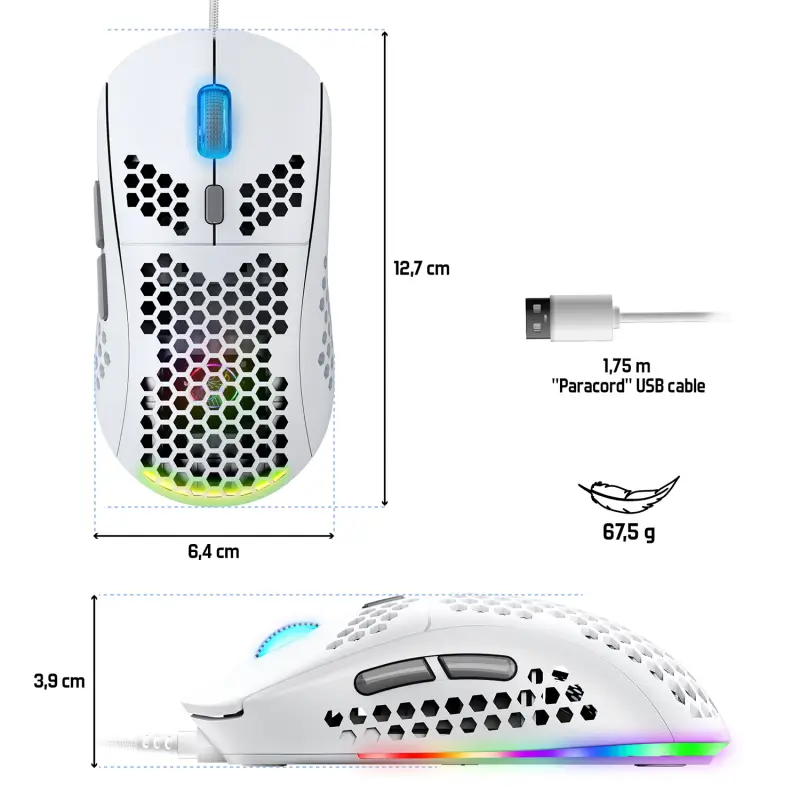 Souris Gamer : Pro-M4 Artic