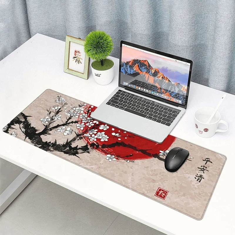 Tapis de souris XXL Fleur de cerisier blanche