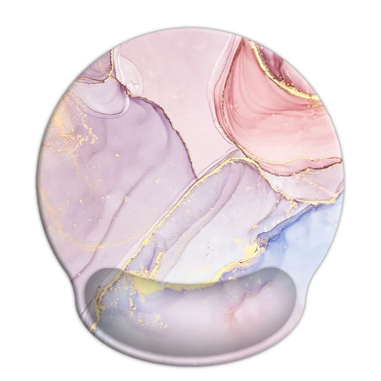 Set de Tapis de Souris Ergonomique - Marbre Rose
