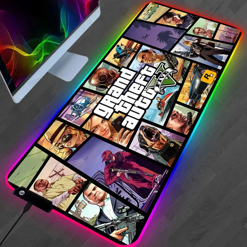 Tapis de Souris RGB Grand Theft Auto V - GTA 5