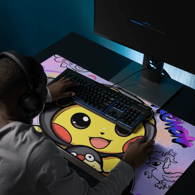 Tapis De Souris Gamer Kawaii Électrique