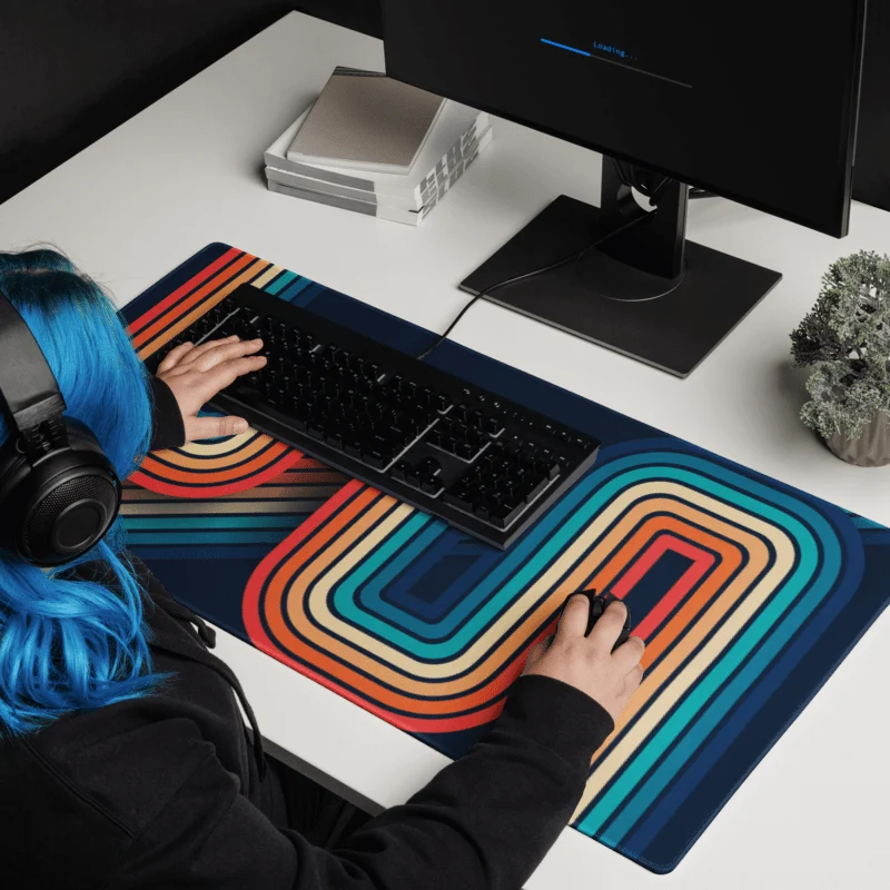 Tapis De Souris Original Lignes Rétro