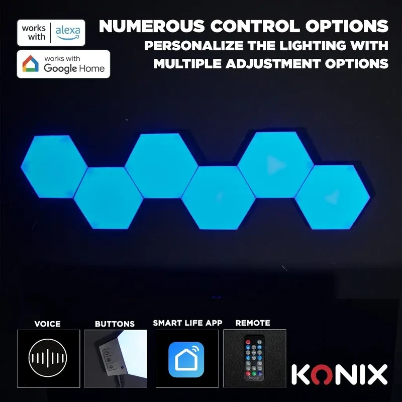 Panneaux LED Hexagone RGBIC - Inferno
