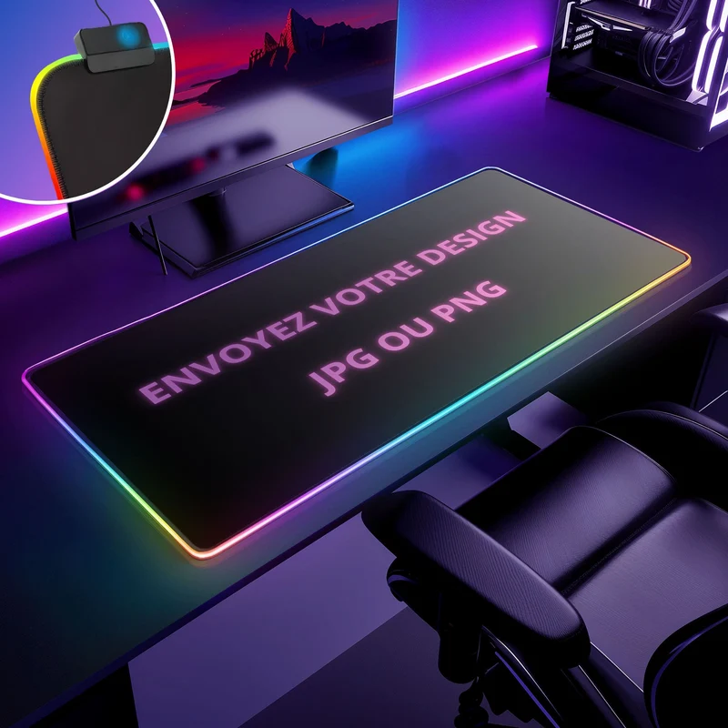 Tapis de souris RGB personnalisé