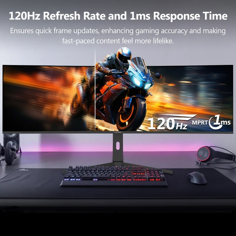 Z-EDGE UG40 40" 120Hz 5K2K 5120x2160 Ultrawide Curved Gaming IPS Monitor
