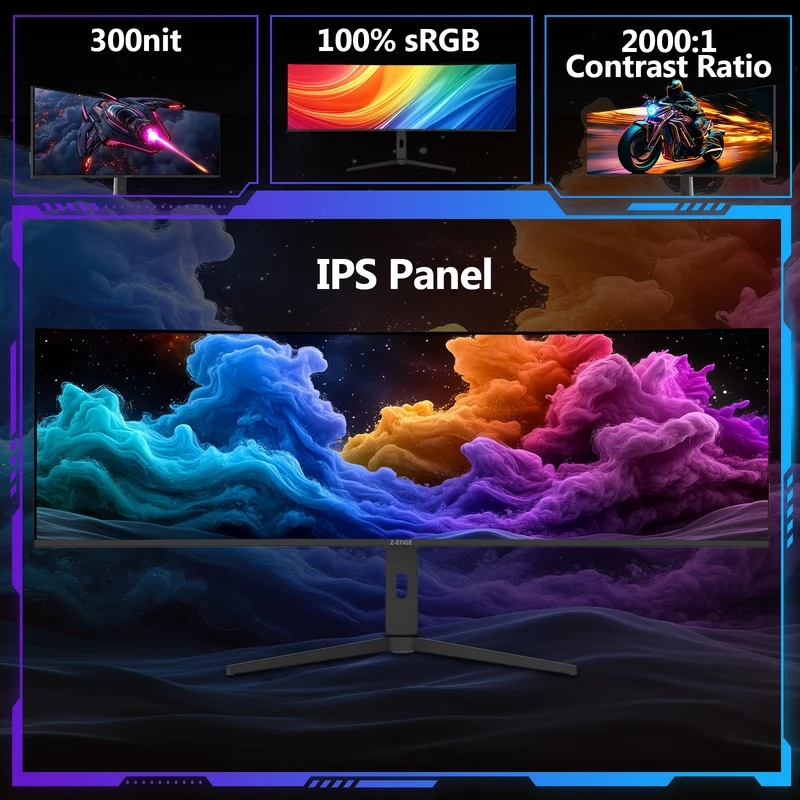 Z-EDGE UG40 40" 120Hz 5K2K 5120x2160 Ultrawide Curved Gaming IPS Monitor