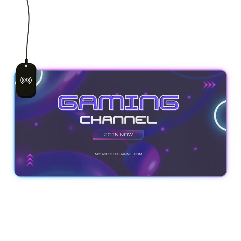 Tapis de Souris Personnalisé - RGB recharge induction sans fil