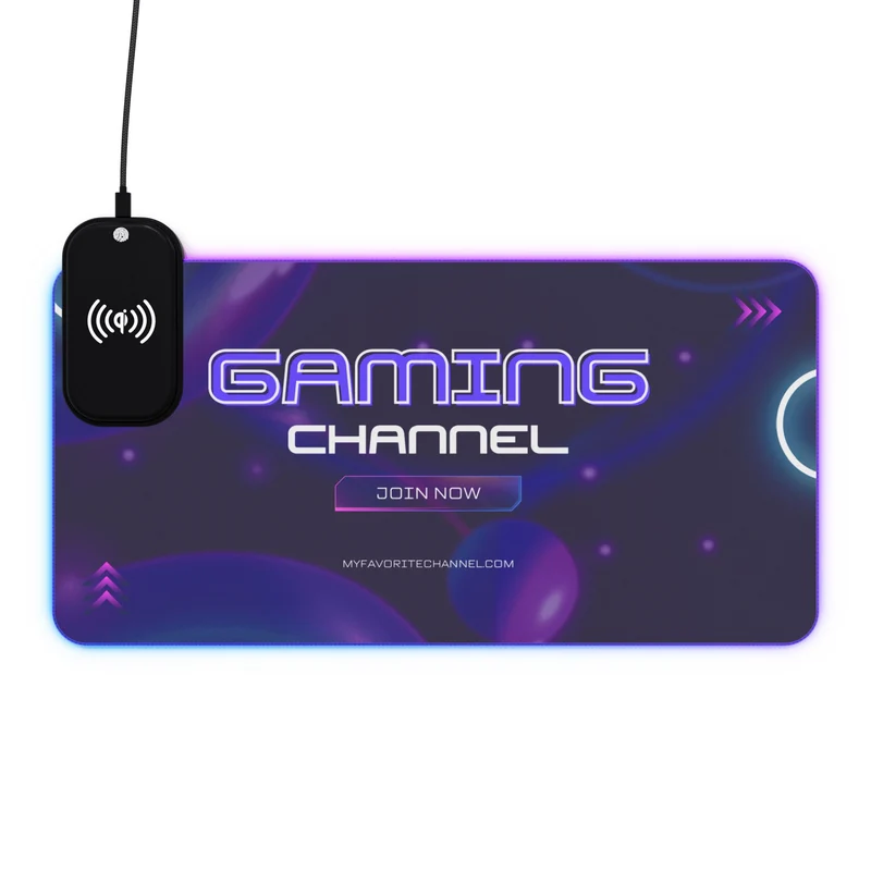 Tapis de Souris Personnalisé - RGB recharge induction sans fil