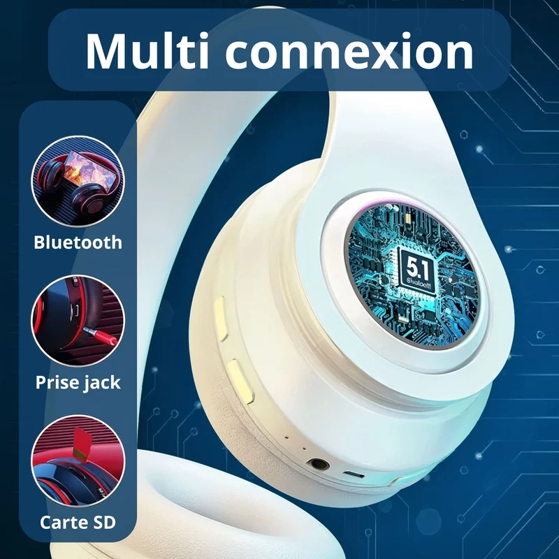 🎧 Casque sans fil Bluetooth avec réduction de bruit