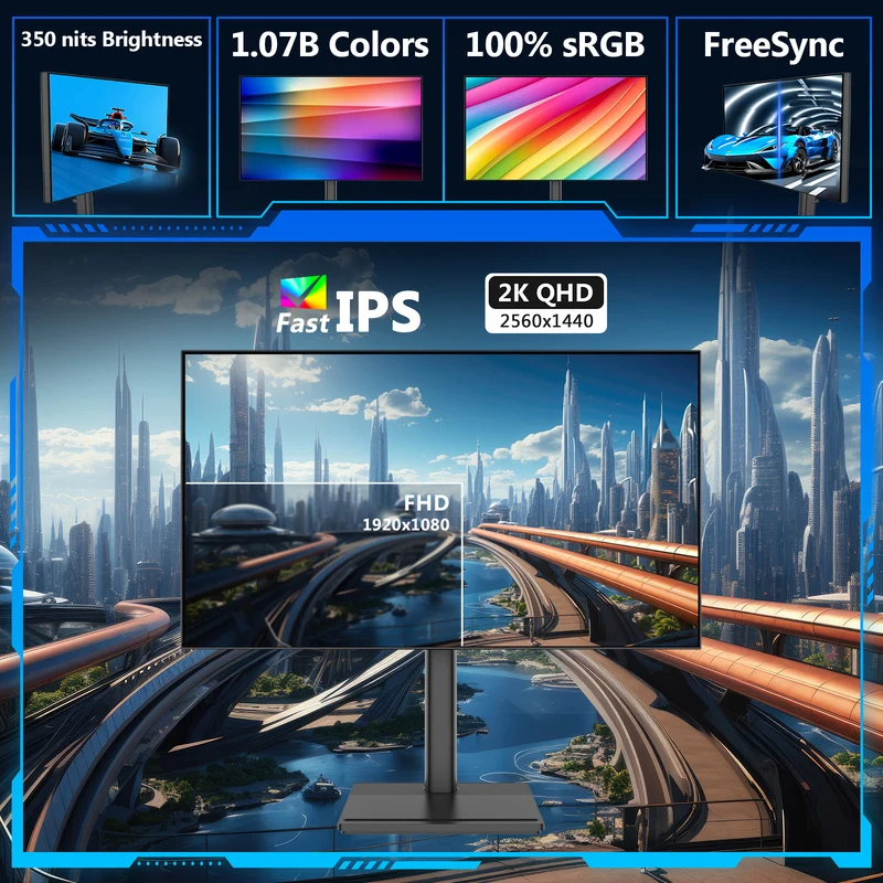 AGEX A27Q 27" 144Hz 2K Fast IPS Gaming Monitor