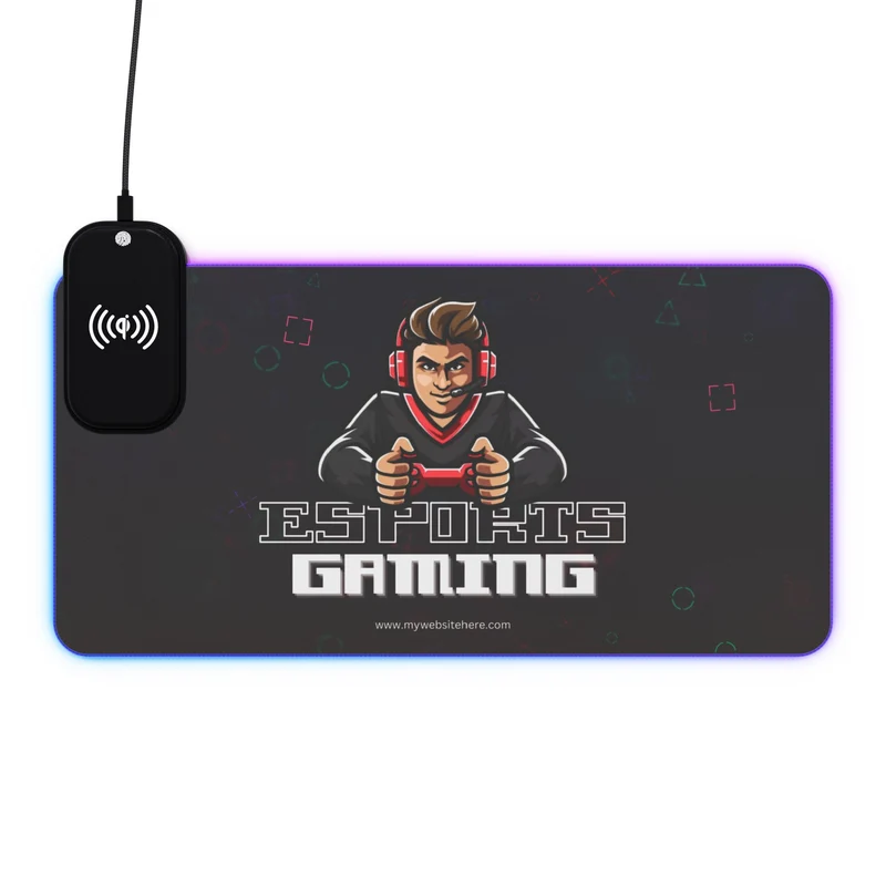 Tapis de Souris Personnalisé - RGB recharge induction sans fil