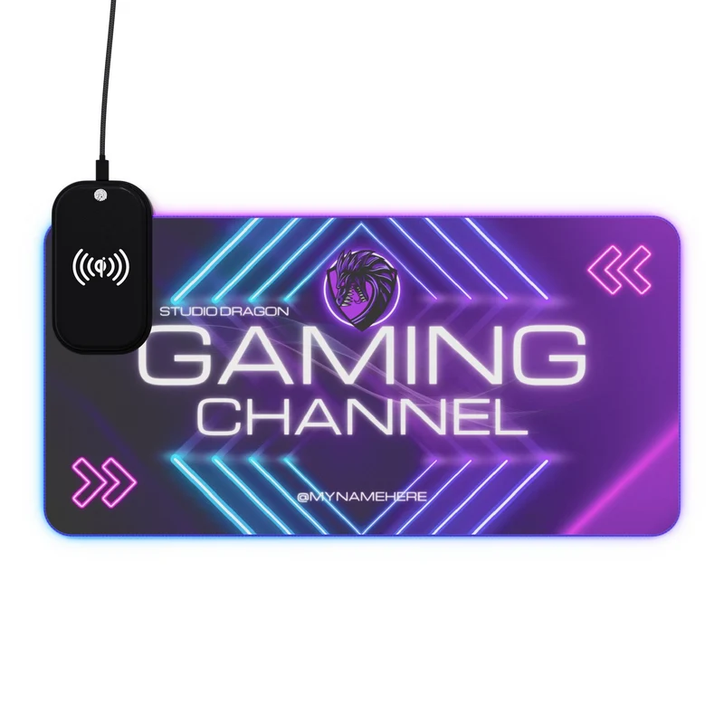 Tapis de Souris Personnalisé - RGB recharge induction sans fil