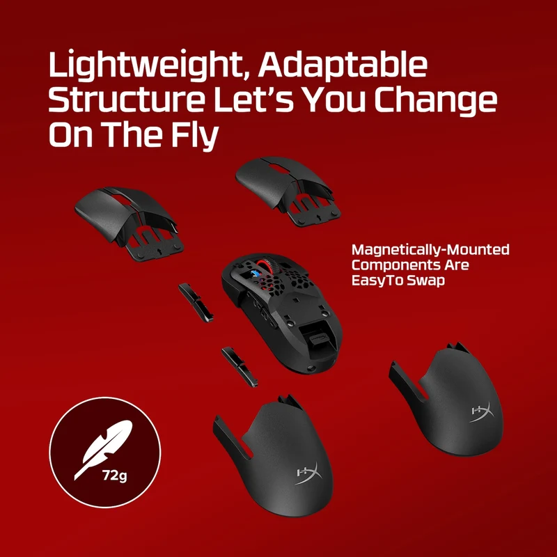 HyperX Pulsefire Saga Pro – Souris gaming sans fil