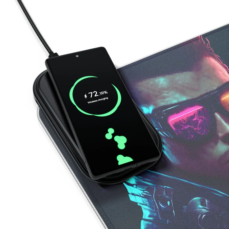 Tapis de Souris Personnalisé - RGB recharge induction sans fil