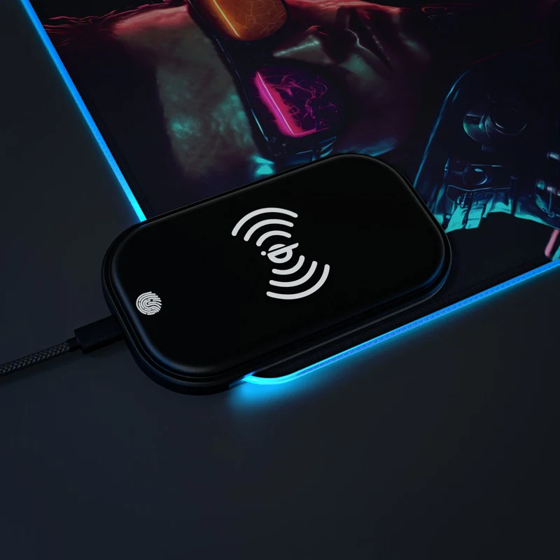 Tapis de Souris Personnalisé - RGB recharge induction sans fil