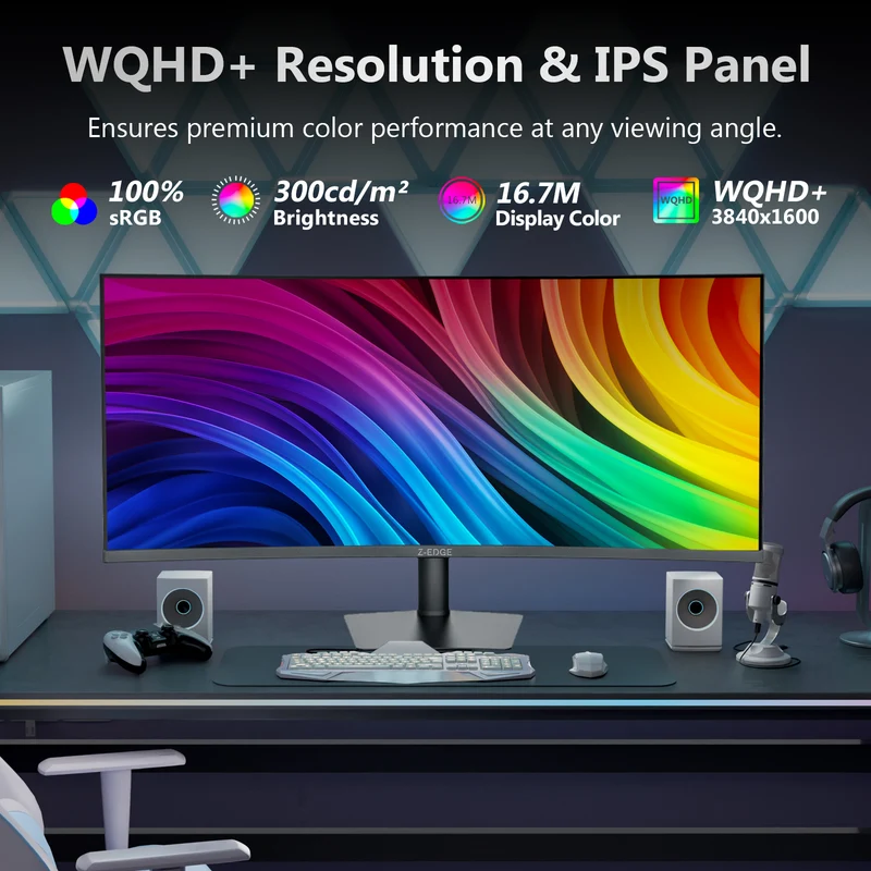 Z-EDGE UG38P 38" 144Hz WQHD+ IPS Curved Gaming Monitor