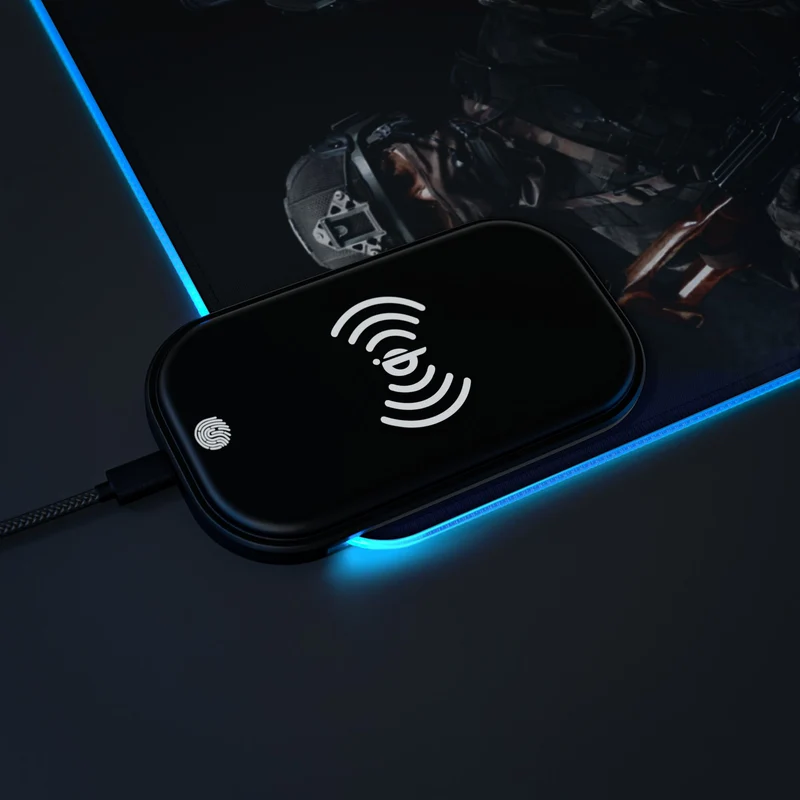Tapis de Souris Personnalisé - RGB recharge induction sans fil