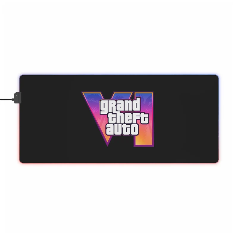 Tapis de Souris Grand Theft Auto VI - Lumieres RGB