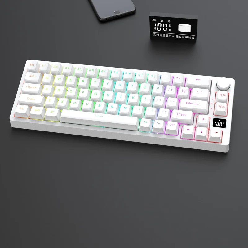 Clavier Mecanique RGB sans fil avec Molette