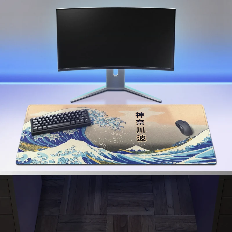 Tapis de bureau - "Vague Hokusai"