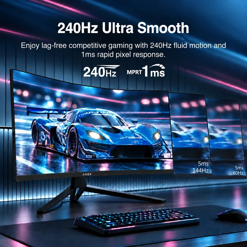 AGEX AG34S 34” 240Hz WQHD UltraWideCurved Gaming Monitor