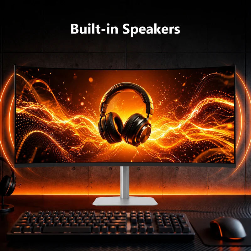 Z-EDGE UG40P 40” 5K2K WUHD 180Hz Dual-Resolution Dual-Refresh Rate (WFHD 360Hz) 21:9 1000R Curved Gaming Monitor, Built-in Speaker