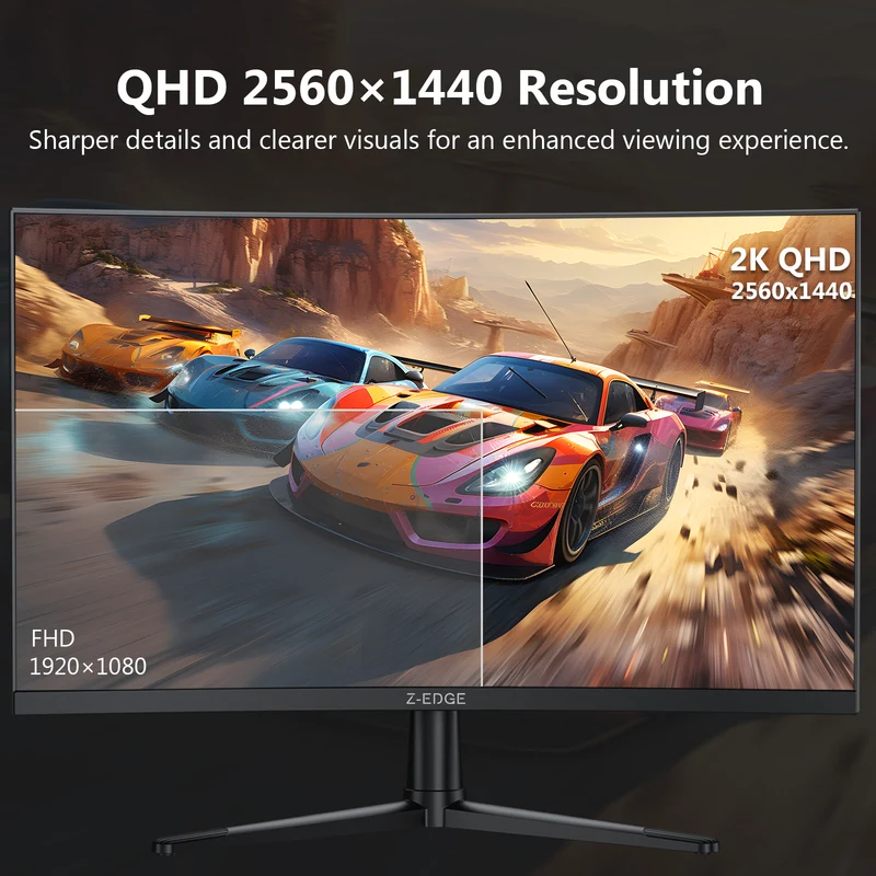 Z-EDGE UG27PX 27" 240Hz 2K QHD Curved Gaming Monitor