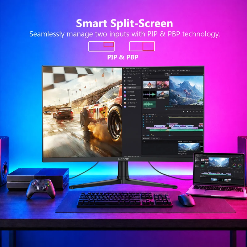 Z-EDGE UG27PX 27" 240Hz 2K QHD Curved Gaming Monitor
